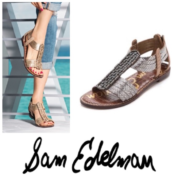 sam edelman metallic sandals